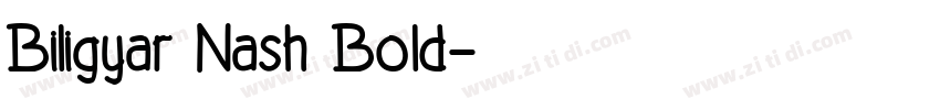 Biligyar Nash Bold字体转换